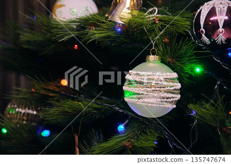 Christmas tree decoration winter event Christmas tree decoration winter event 135747674