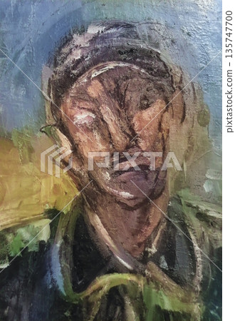 男人的臉部插圖 男人的臉部插圖 135747700