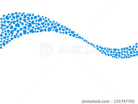 Heart pattern background Blue solid color Heart Heart pattern background Blue solid color Heart 135747795