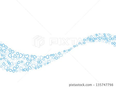 心形圖案背景，藍色 3 種顏色，邊框心形 135747798