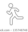 Running person pictogram icon 135748748