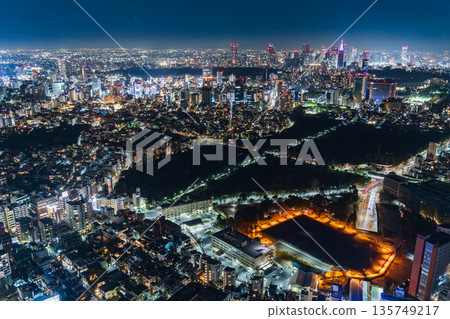 東京市中心夜景圖 東京市中心夜景圖 135749217