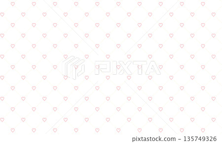 A grid of diamond-shaped dots spreading out from a red heart made of dots A grid of diamond-shaped dots spreading out from a red heart made of dots 135749326