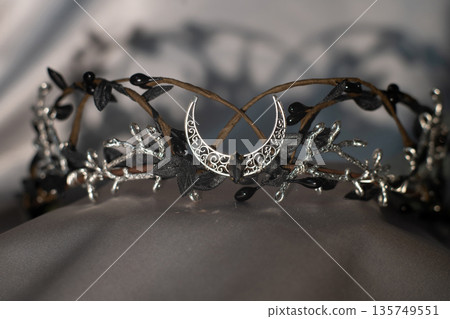 Beautiful witch diadem. Decoration for ritual. Halloween. 135749551