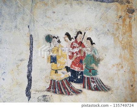Nara Prefecture Takamatsuzuka Mural Museum West Wall Group of Women (copy) 135749724