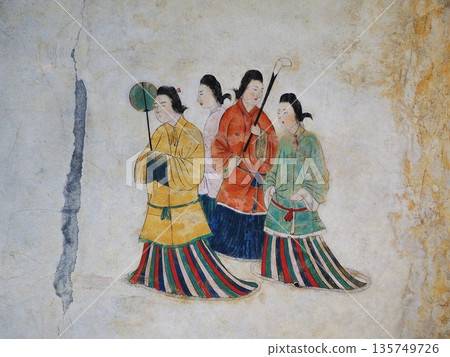 Nara Prefecture Takamatsuzuka Mural Museum West Wall Group of Women (copy) 135749726