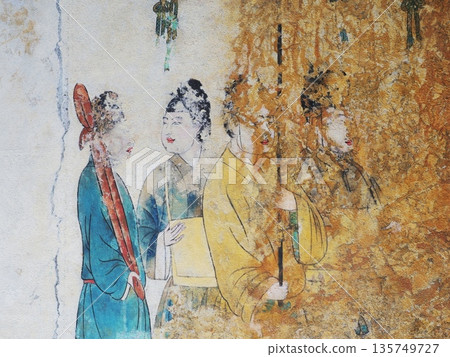 Nara Prefecture Takamatsuzuka Mural Museum East Wall Group of Male Figures (copy) 135749727