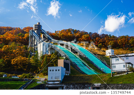Hakuba Ski Jump Stadium in autumn 135749744