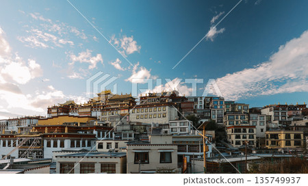 Songzanlin Monastery above Tibetan town in Shangri-La, China 135749937