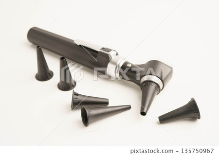 Otoscope for audiologist or ENT doctor use otoscope checking ear and treate hearing loss problem. 135750967