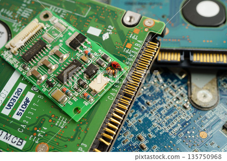 Repairing and upgrade circuit mainboard of notebook, electronic, computer hardware and technology. 135750968
