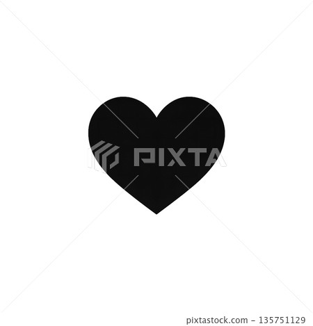 表示喜愛或偏愛的心形圖標 135751129