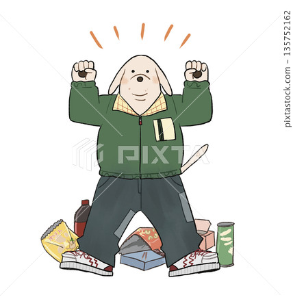 A dog that ate a lot A dog that ate a lot 135752162