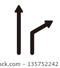一個簡單的箭頭圖標，表示右轉（用於交通引導）。 135752242