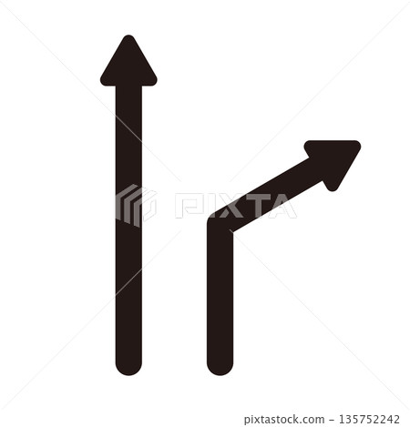 A simple arrow icon indicating a right turn (for traffic and guidance) A simple arrow icon indicating a right turn (for traffic and guidance) 135752242