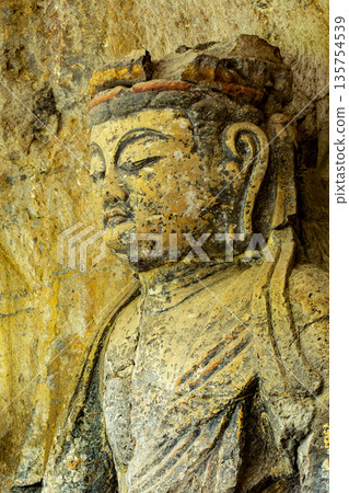 Usuki Stone Buddha Statue of Dainichi Nyorai 135754539
