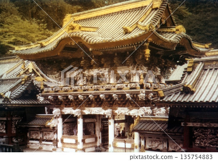 Old photo 1953-1954 Yomeimon Gate of Nikko Toshogu Shrine 135754883