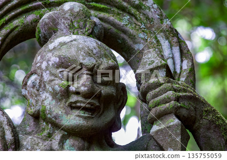 The Nio statues at Futagoji Temple and fresh greenery The Nio statues at Futagoji Temple and fresh greenery 135755059