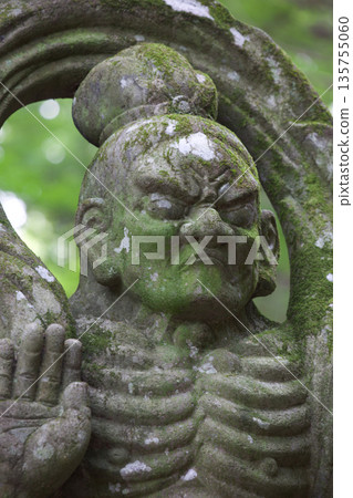 The Nio statues at Futagoji Temple and fresh greenery The Nio statues at Futagoji Temple and fresh greenery 135755060
