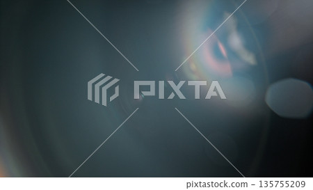 Real Lens Flare Reflections for Overlay or Transition Isolated on Black Background 135755209