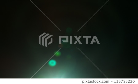 Real Lens Flare Reflections for Overlay or Transition Isolated on Black Background 135755220