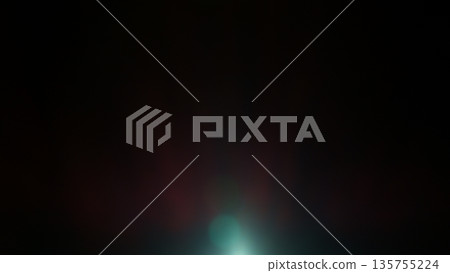 Real Lens Flare Reflections for Overlay or Transition Isolated on Black Background 135755224