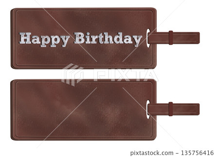 Leather-like card material for birthdays 135756416