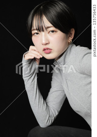 Portrait of an attractive, beautiful young woman in her twenties 135756433
