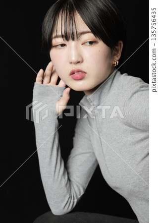 Portrait of an attractive, beautiful young woman in her twenties 135756435