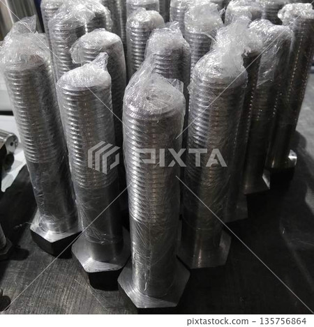Metric threaded bolts set. Mechanical engineering. Finished products. 135756864
