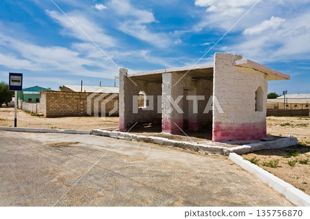 An old brick bus stop 135756870