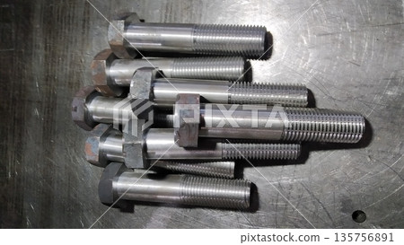Metric threaded bolts set. Mechanical engineering. Finished products. 135756891