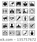 Election, voting, and democracy icon set (House of Representatives, House of Councillors) 135757672