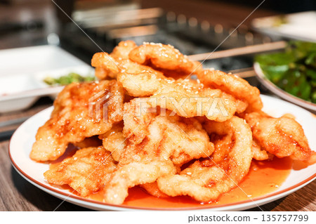 Chinese food. Guo Bao Rou (sweet and sour pork) Chinese food. Guo Bao Rou (sweet and sour pork) 135757799