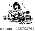 guitar, guitars, female 135758761