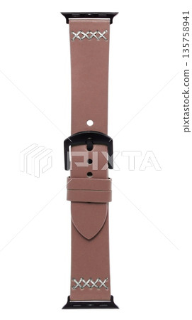 leather straps for smart watches, on a white background 135758941