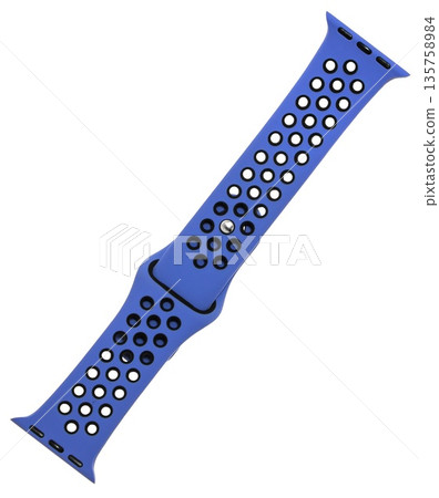 silicone strap for smart watches, on a white background in isolation, collage 135758984