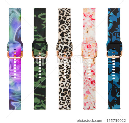 strap for smart watch, isolated on white background, collage 135759022