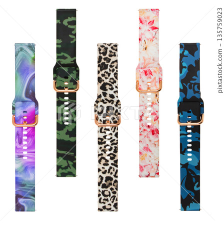 strap for smart watch, isolated on white background, collage 135759023