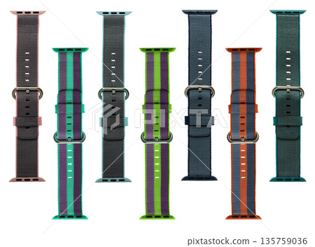 strap for smart watch, isolated on white background, collage 135759036