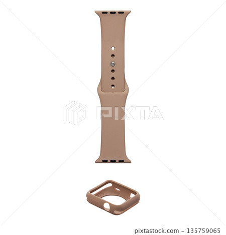 silicone strap for smart watches, on a white background in isolation silicone strap for smart watches, on a white background in isolation 135759065