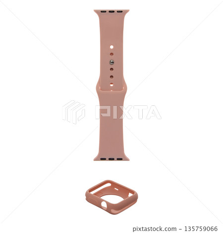 silicone strap for smart watches, on a white background in isolation silicone strap for smart watches, on a white background in isolation 135759066