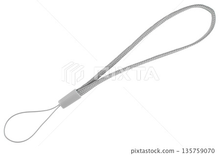 Strap for keychain, key strap for material, white background 135759070