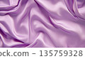 Purple satin fabric folds with smooth texture, abstract background 135759328