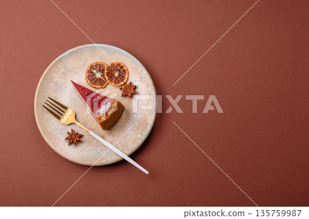 Strawberry cheesecake, a slice of sweet pie, a classic cheesecake dessert. Strawberry cheesecake Strawberry cheesecake, a slice of sweet pie, a classic cheesecake dessert. Strawberry cheesecake 135759987