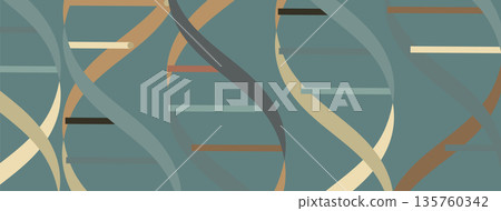 Futuristic DNA visualisation strands, genetic neural web Futuristic DNA visualisation strands, genetic neural web 135760342