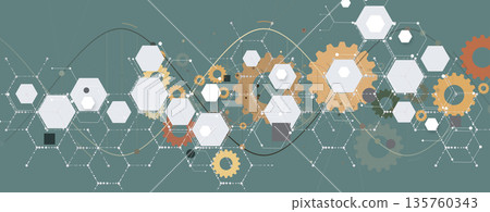 Futuristic DNA visualisation strands, genetic neural web Futuristic DNA visualisation strands, genetic neural web 135760343