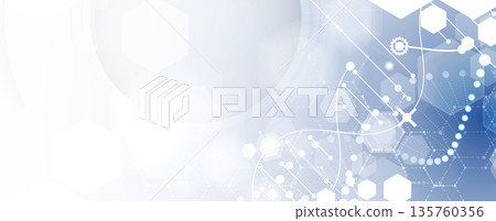 Futuristic DNA visualisation strands, genetic neural web Futuristic DNA visualisation strands, genetic neural web 135760356