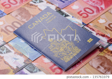Canada passport, Canadian visa for international travel and vacation. Canadian passport 135761079