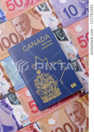 Canada passport, Canadian visa for international travel and vacation. Canadian passport 135761081
